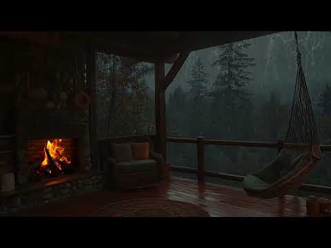 More Calm When Immersing in Balcony Ambience with Heavy Rain - Rain Covers my Mind