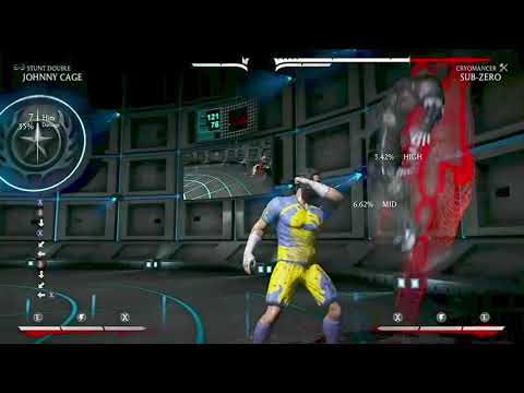 MKX | Stunt Double Johnny Cage 52% Meterless Combo + Chip