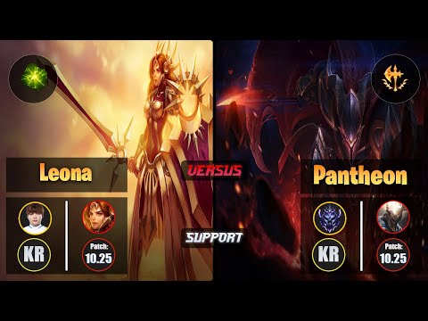 Beryl LEONA (Support) [Aftershock] VS PANTHEON - Diamond KR Patch 10.25