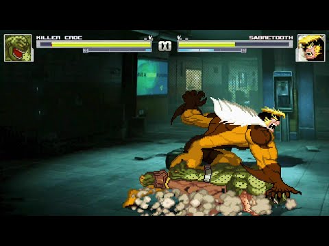 KILLER CROC VS SABRETOOTH (WILD BEAST BATTLE)