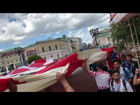 Navijači iz Crikvenice u Nižnjem Novgorodu uoči utakmice / Snimio Marko Cvijanović