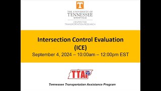 TTAP - Intersection Control Evaluation (FHWA) - September 4, 2024