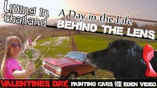 VALENTINES DAY LIVING IN THAILAND- Painting Cars W/ Tissue &amp; Edens Cinematic Movie (ADITL BTL EP24)