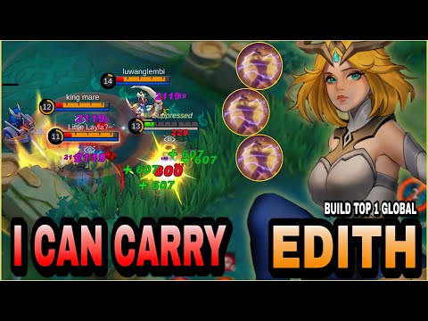 OP Tank!! Edith Unlimited Damage - Build Top 1 Global Edith ~ MLBB