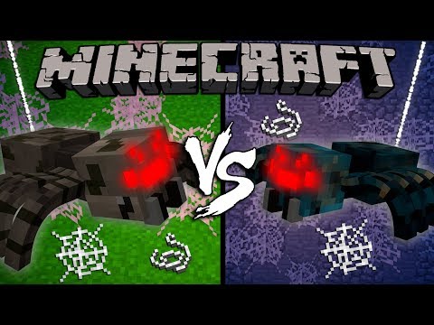 Spider vs. Cave Spider - Minecraft