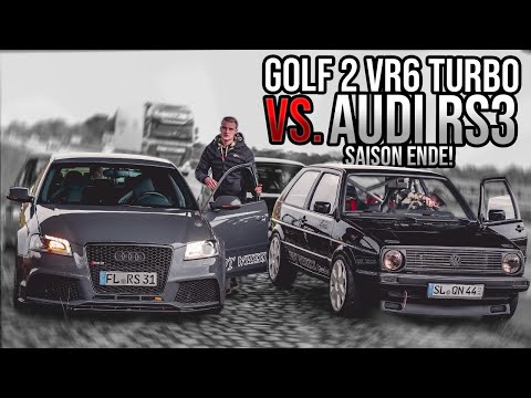 Golf 2 VR6 Turbo vs. Audi RS3 | letzte Ausfahrt auf der Autobahn | Saison Ende | Hot-Wheelz