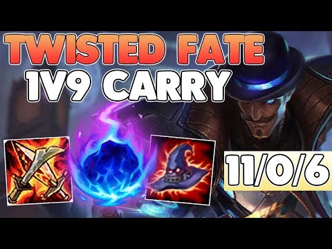 DESTROYING DIAMOND PLAYERS WITH TWISTED FATE | Full Gameplay | Season 9 League of Legends