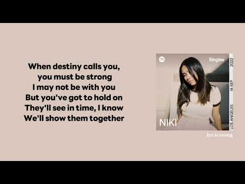 You'll Be in My Heart - Spotify Singles - NIKI LYRICS