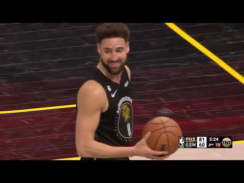 Klay Thompson laughs at the ref after this stupid foul vs suns
