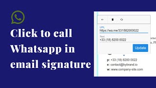 Add a click to call Whatsapp in an email signature