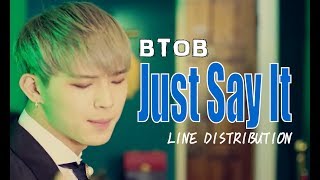 BTOB - JUST SAY IT Line Distribution
