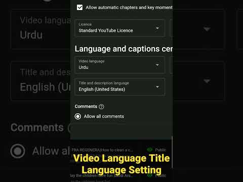 Video Language Setting Title Setting Language