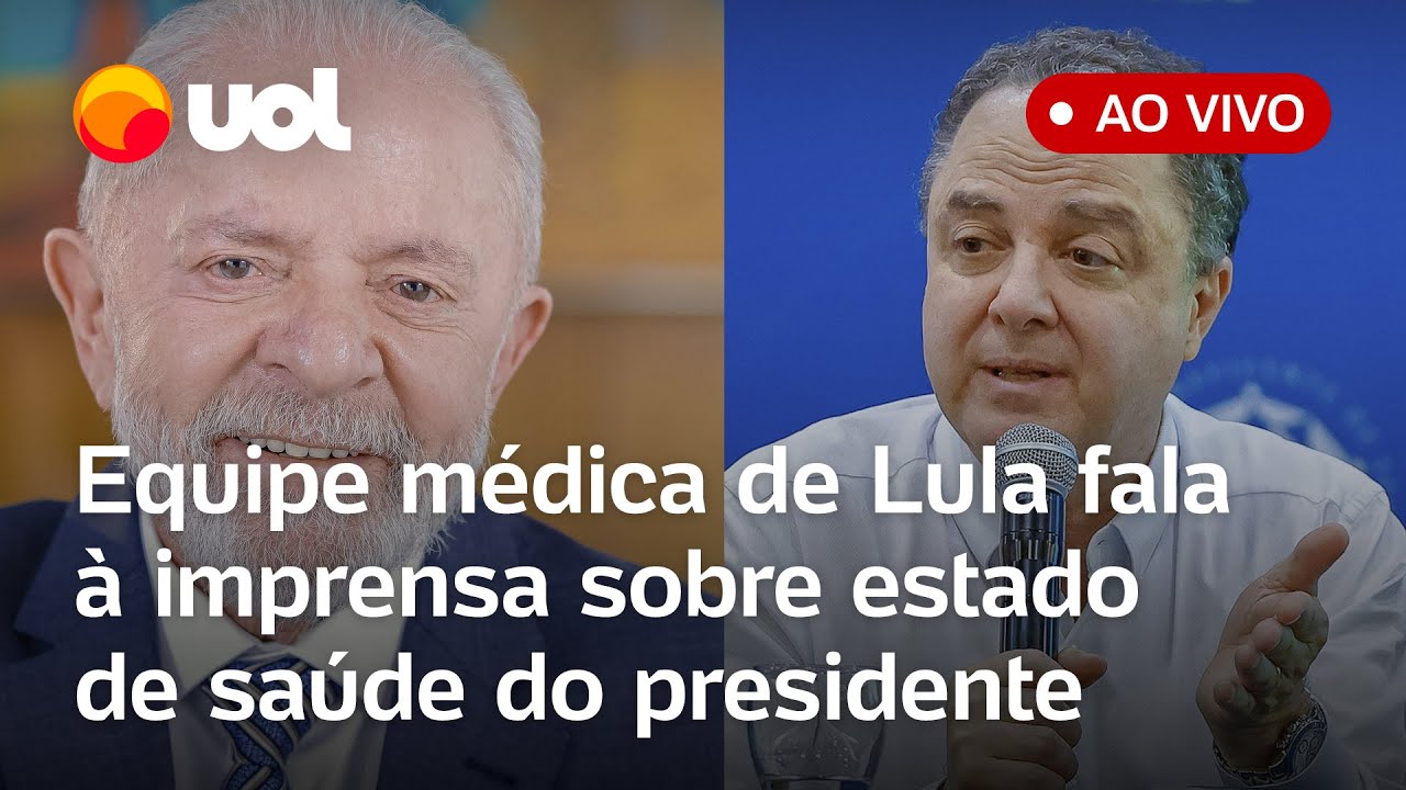 Lula e equipe médica falam à imprensa sobre o estado de saúde após procedimentos