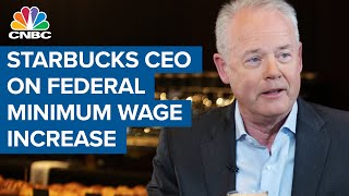 Starbucks CEO expects 100% of retail workers to earn $15 per hour within next three years