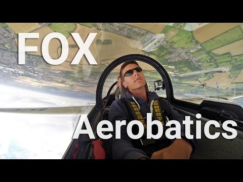 Guy Westgate aerobatic Fox glider flight at the London Gliding Club