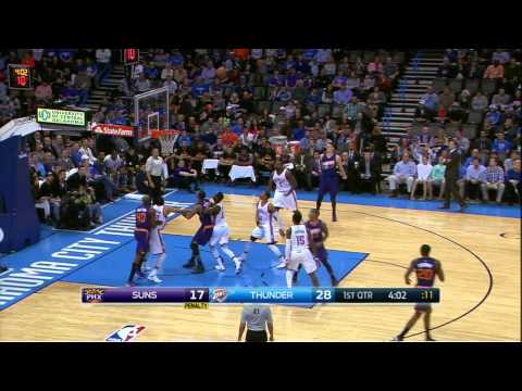 Alex Len Highlights Suns vs. Thunder 12.14.2014 - 2 Points, 1 Block
