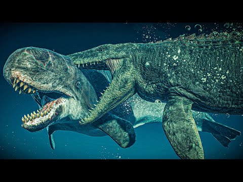 Livyatan Melvillei vs Mosasaurus & All Marine Reptiles: Could he compete with them? JWE 2 Mods