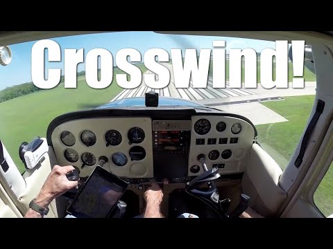 Cessna 172 Crosswind Landing - 25 mph Gusts - Stratus ADS-B View