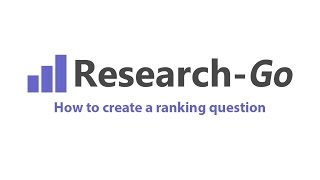 How to create a ranking question