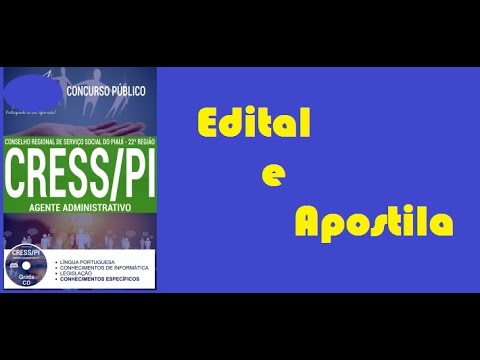 Edital e Apostila Concurso CRESS/PI 2017- AGENTE ADMINISTRATIVO