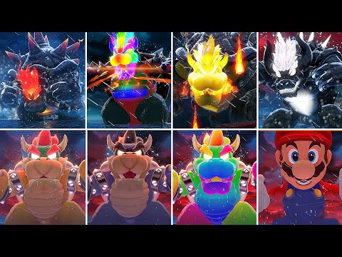 Super Mario 3D World + Bowser's Fury - All Bowser Boss Fights (HD)