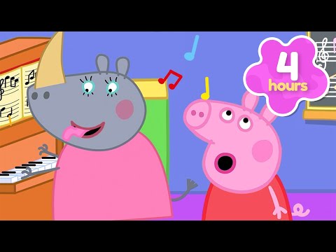 Peppa's SILLY Singing Lesson 🎤 Meet Mummy Rhino! 🎵 Peppa Pig Full Episodes | SUPER COMP | 4 Hours