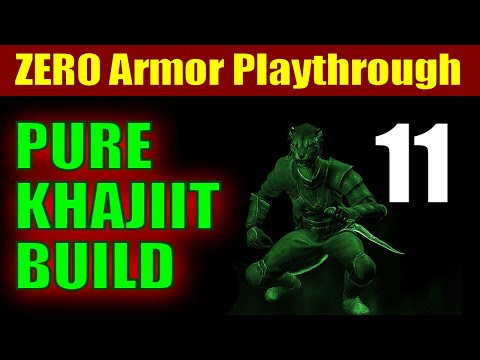 Skyrim PURE KHAJIIT Walkthrough ZERO ARMOR RUN -  Part 11, Getting a Free Dwarven Bow