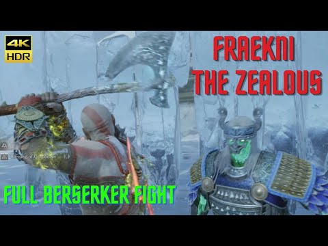 God of War: Ragnarok - FRAEKNI The Zealous | Full Berserker fight in Midgard - 4K UHD HDR 60 fps