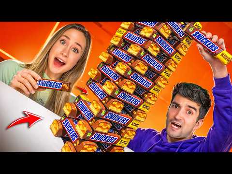 JENGA din 100 de BATOANE DE CIOCOLATA!