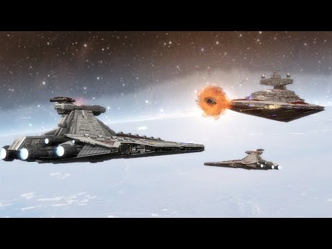3 Tector Star Destroyers vs 3 Servator Star Destroyers - Star Wars: Empire At War Remake NPC Battle
