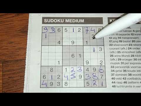 We are just going to continue with Medium Sudoku puzzles! (#306) 10-29-2019