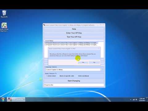 Excel Convert Files From English To Malay and Malay To English Software