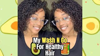 My Wash N Go for Healthy Hair in the Summer | Length Retention | Low Manipulation