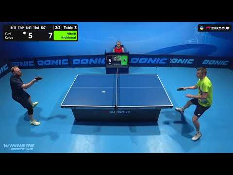 16:20 Yurii Kolos - Vitalii Krokhmal 23.07.2023 TT Euro.Cup Ukraine  Professional. TABLE 3