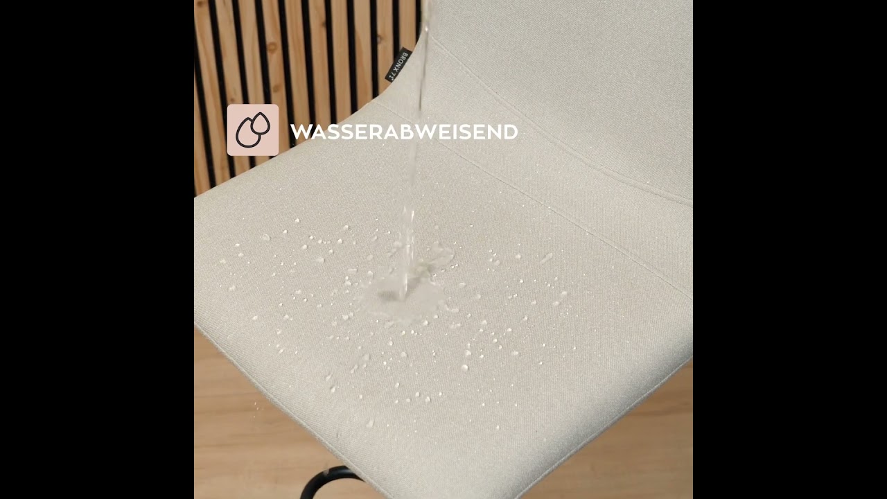 Barhocker Eva taupe recycelter Stoff 60 - 76 cm