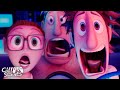 The Gang S Epic Battle Against The Food Storm Cloudy With A Chance Of Meatballs