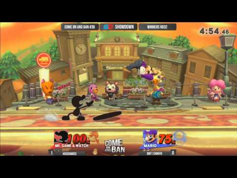 Come on and Ban #36 - Winner Ro32: KOSSismoss (Mr. Game & Watch) vs 8BIT|Chinito (Mario)