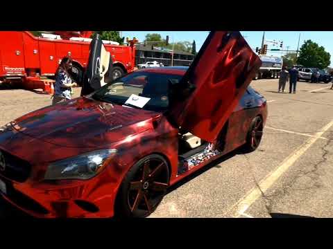 kymco people 250cc scooter goes to the BACK THE BLUE car show at crossroads mall st cloud mn