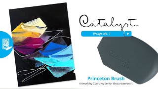 Abstract Acrylic Painting Techniques using a Princeton Catalyst Wedge No 1