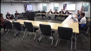 ZBTHS District 126 Business, Bid, Finance Committee meeting March 10, 20252