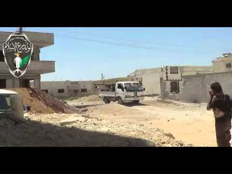 استهداف قوات النظام من قبل لواء درع الإسلام في بلدة الدير سلمان في محافظة دمشق