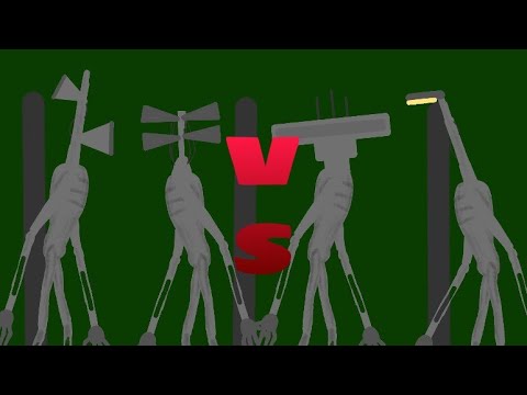 Siren Head Vs Tower Head Vs Head Light Vs Telephone Pole - Animation
