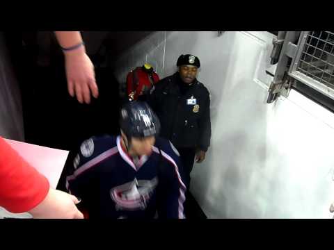 Columbus Blue Jackets vs. Ottawa Senators Dressing Room Exit 1/28/2014