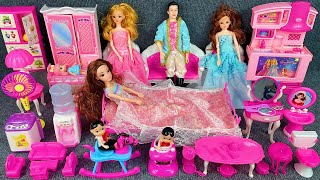9 Minutes Satisfying with Unboxing Barbie Bed Toys & Kitchen Play Set Review | ASMR