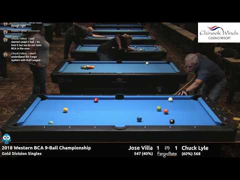 Jose Villa vs Chuck Lyle - 2018 Western BCA 9-Ball