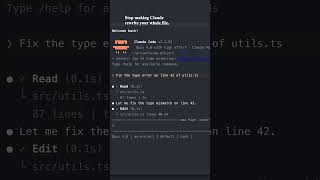 Let Claude Edit, Not Rewrite #shorts