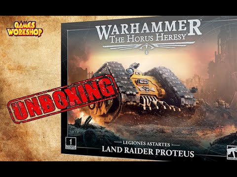 Warhammer Horus Heresy / Legiones Astartes / Land Raider Proteus / Unboxing