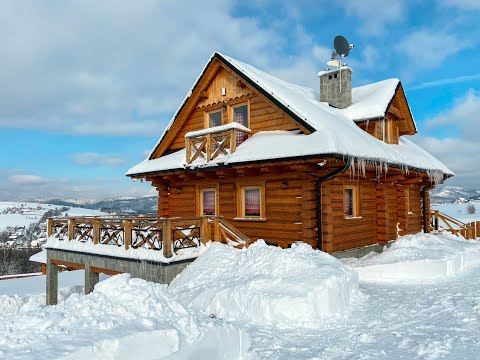 Widokowa Chata Istebna Trójwieś w zimowej odsłonie.