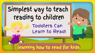 the simplest way to teach reading to children phonics for toddlers the easy way