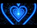 Free Neon Blue Lights Love Heart Tunnel Tik Tok Trend Background Loop 10 hour 4k 60fps